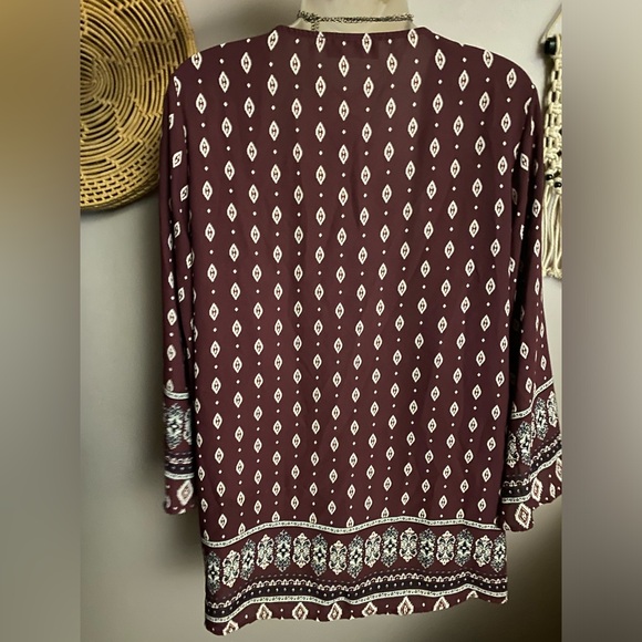 Berry and Cream Boho kimono sz Medium - Picture 7 of 9